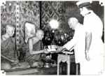  29 March 1972: His Holiness was welcoming Honourable Varahagiri Venkata Giri, President of the Republic of India in his official visit to Thailand at the Uposatha Hall of Wat Bovoranives Vihara.