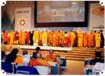  6 April 1998: Group photo with Supreme Buddhist leaders from all over the world at the First Buddhist Summit, World Buddhist Supreme Conference at Kyoto International Conference Hall, Japan.