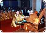  2 June 1998: The Most Venerable Dr. Kyuse Enshinjoh, President of the Buddhist Summit, the World Buddhist Supreme Conference and Founder Priest of the Nenbutsushu Buddhist Sect of Japan together with the Nenbutsushu Buddhist monks had an audience with His Holiness at the Sava building, Wat Bovoranives Vihara.