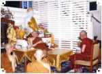  9 January 2001: His Holiness was welcoming the Most Venerable Bhikkhu Aniruddha Mahasthavira, the Sanghanayaka of Nepal in his visit to Thailand to receive medical treatment under the patronage of His Holiness.