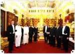  30 Ocotber 2013: Invited Ambassadors and Charge dAffairs from different countries residing in Thailand paid their respects at the Royal Urn of His Holiness the Supreme Patriarch of the Kingdom of Thailand.