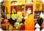  15 November 2013: Bhutanese Prime Minister Tshering Tobgay and his wife paid respect to the holy body of the Supreme Patriarch of the Kingdom of Thailand on his official visit to Thailand.